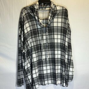Lane Bryant‎ Sweater Womens Size 22/24 Black Cowl Neck Lightweight Super Soft
